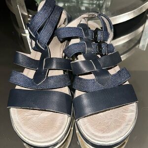 Jambu Denim Blue Strappy Sandals
